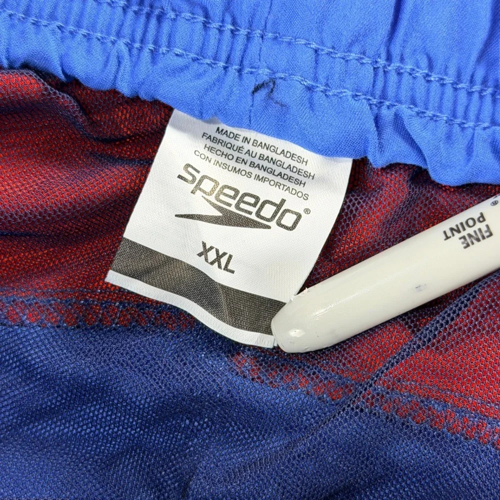Speedo Marina Volley 20 Swim Trunks XXL Palace Blue Red UPF‎ 50+ New 7784077421